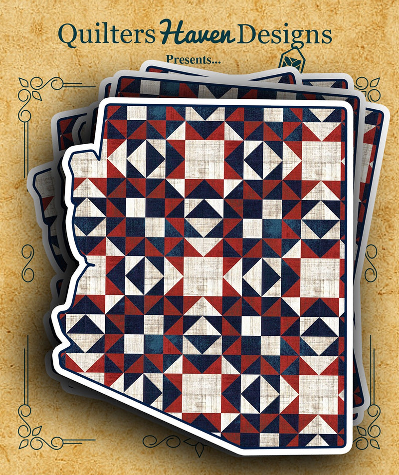 Freedom Quilt Sticker Arizona 6pk