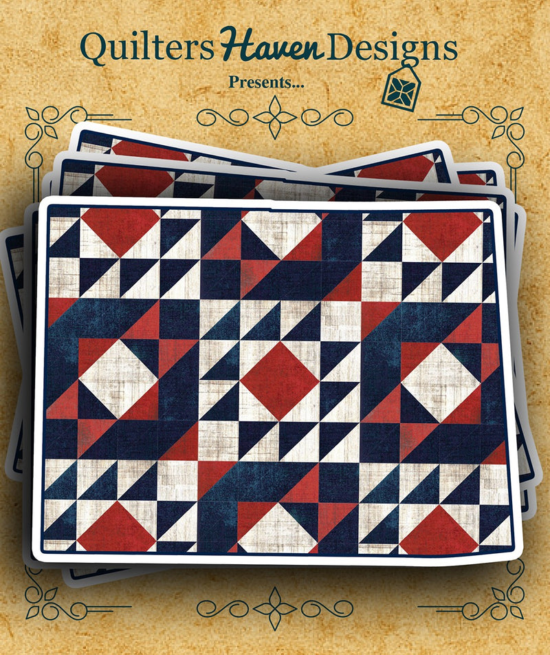 Freedom Quilt Sticker Colorado 6pk