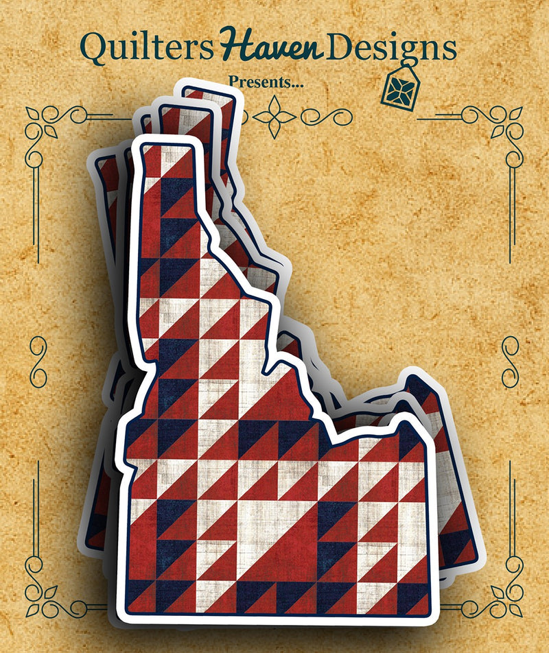 Freedom Quilt Sticker Idaho 6pk