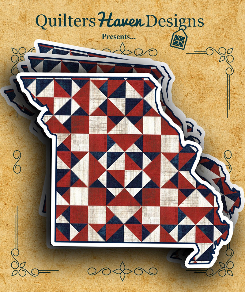 Freedom Quilt Sticker Missouri 6pk