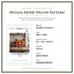 Product Specifications – Nevada HOME Pillow Pattern