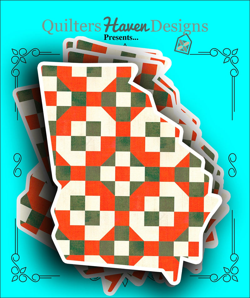 Georgia Quilt Sticker 6pk