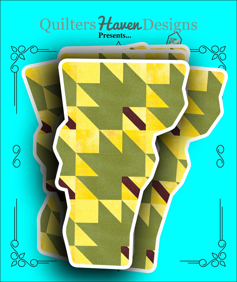 Vermont Quilt Sticker 6pk