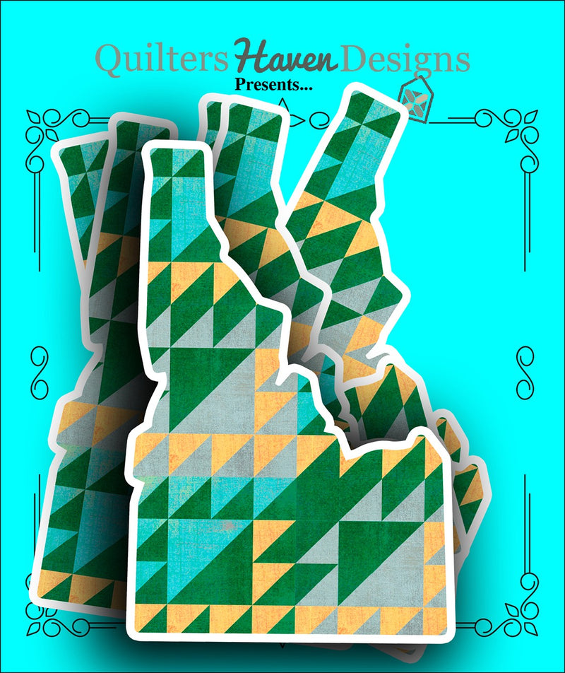 Idaho Quilt Sticker 6pk