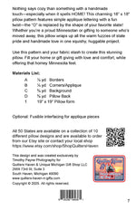 Minnesota HOME Pillow Pattern