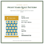 Product Specifications – Night Stars Quilt Pattern