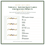Product Specifications – Thread 4 - 3inx 6in Quilt Labels for Quilting Projects
