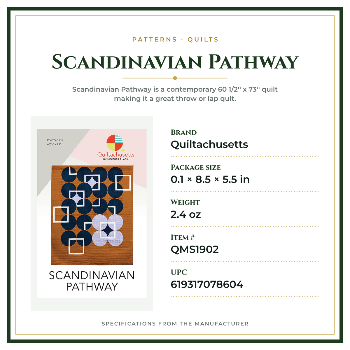 Product Specifications – Scandinavian Pathway