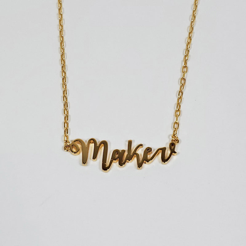 Maker Necklace Gold