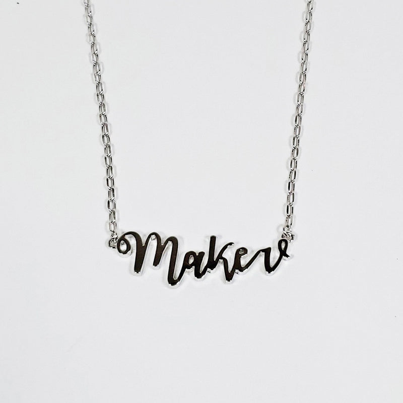 Maker Necklace Silver