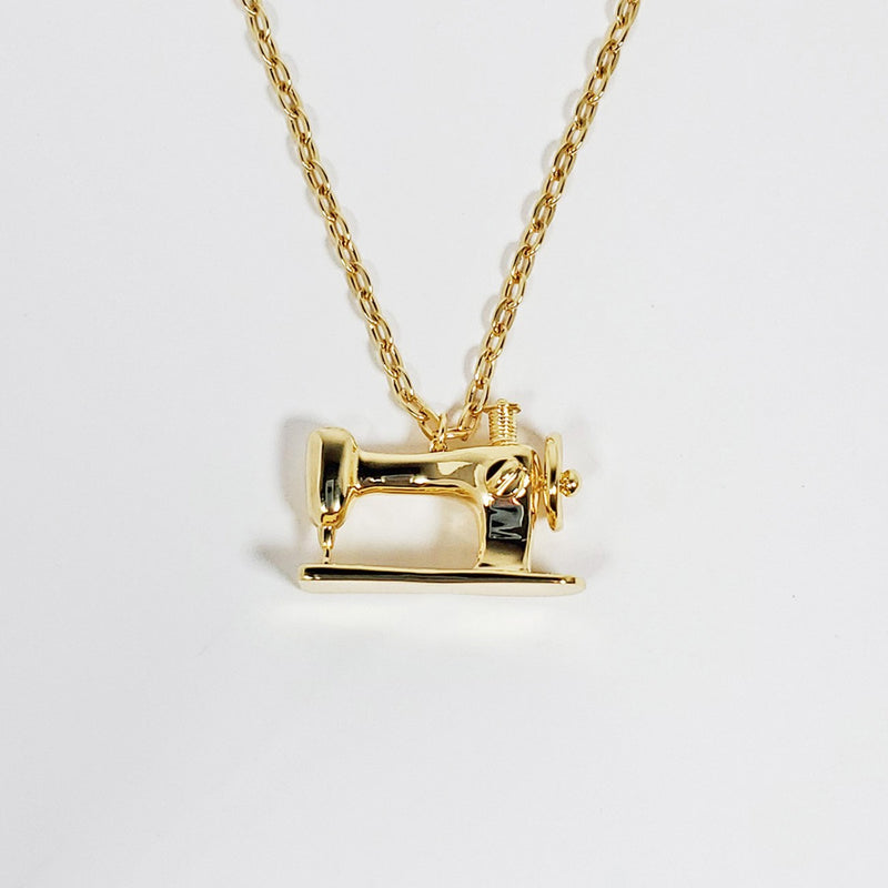 Sewing Machine Pendant Gold