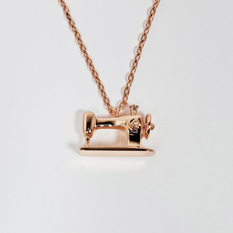 Sewing Machine Pendant Rose Gold
