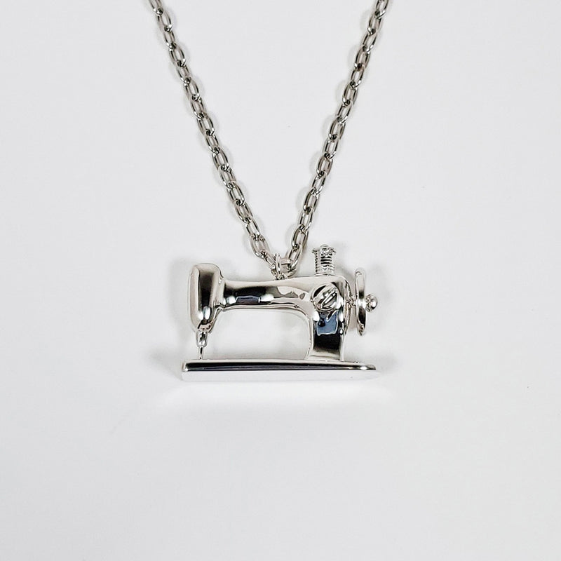 Sewing Machine Pendant Silver