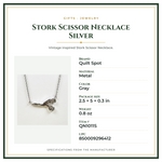 Product Specifications – Stork Scissor Necklace Silver