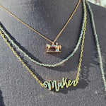 Mini Sewing Machine Necklace Rose Gold