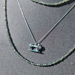 Mini Sewing Machine Necklace Silver