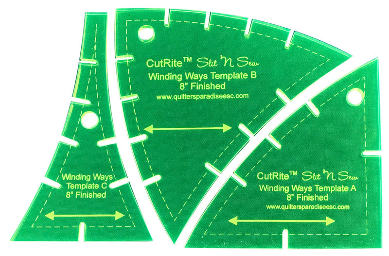 Slit N Sew Winding Ways Template Set