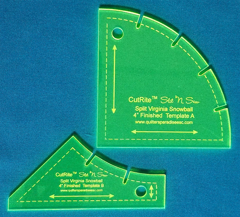 CutRite Slit N Sew Split Virginia Snowball 4in Finished Template