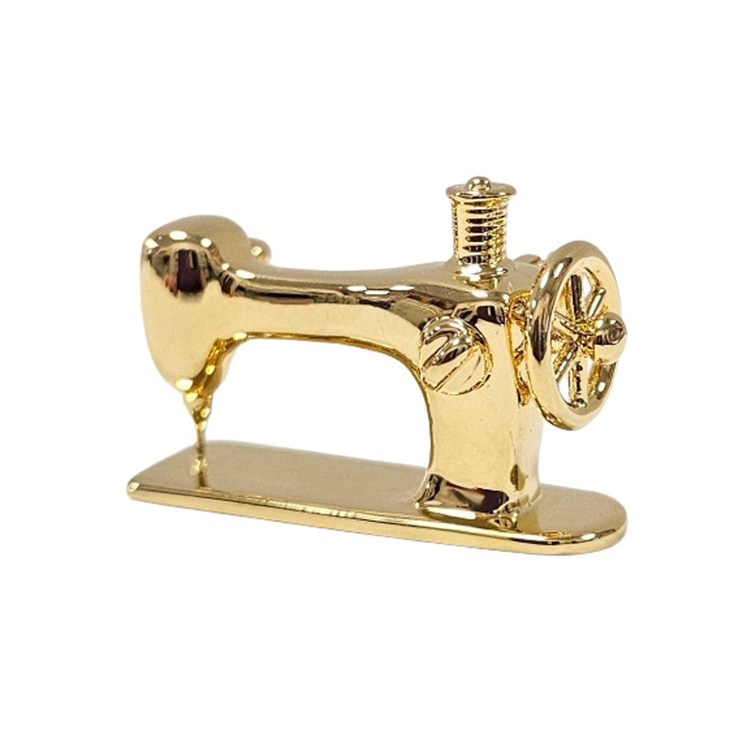 Sewing Machine Brooch Pin Gold