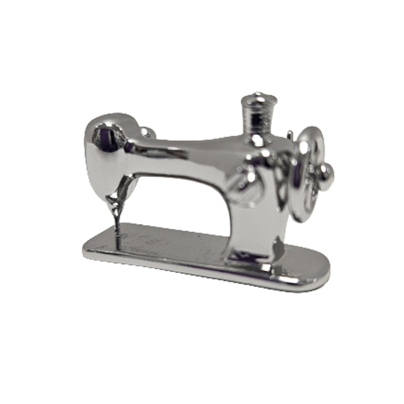 Sewing Machine Brooch Pin Silver
