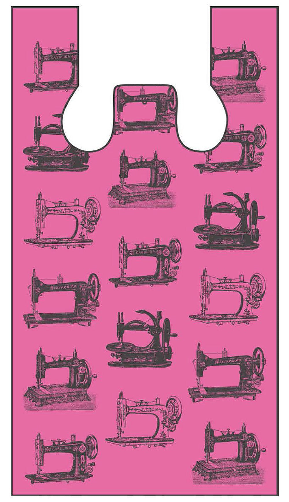 Sewing Machines Plastic Bag Pink 1000ct 12in x 7in x 22in