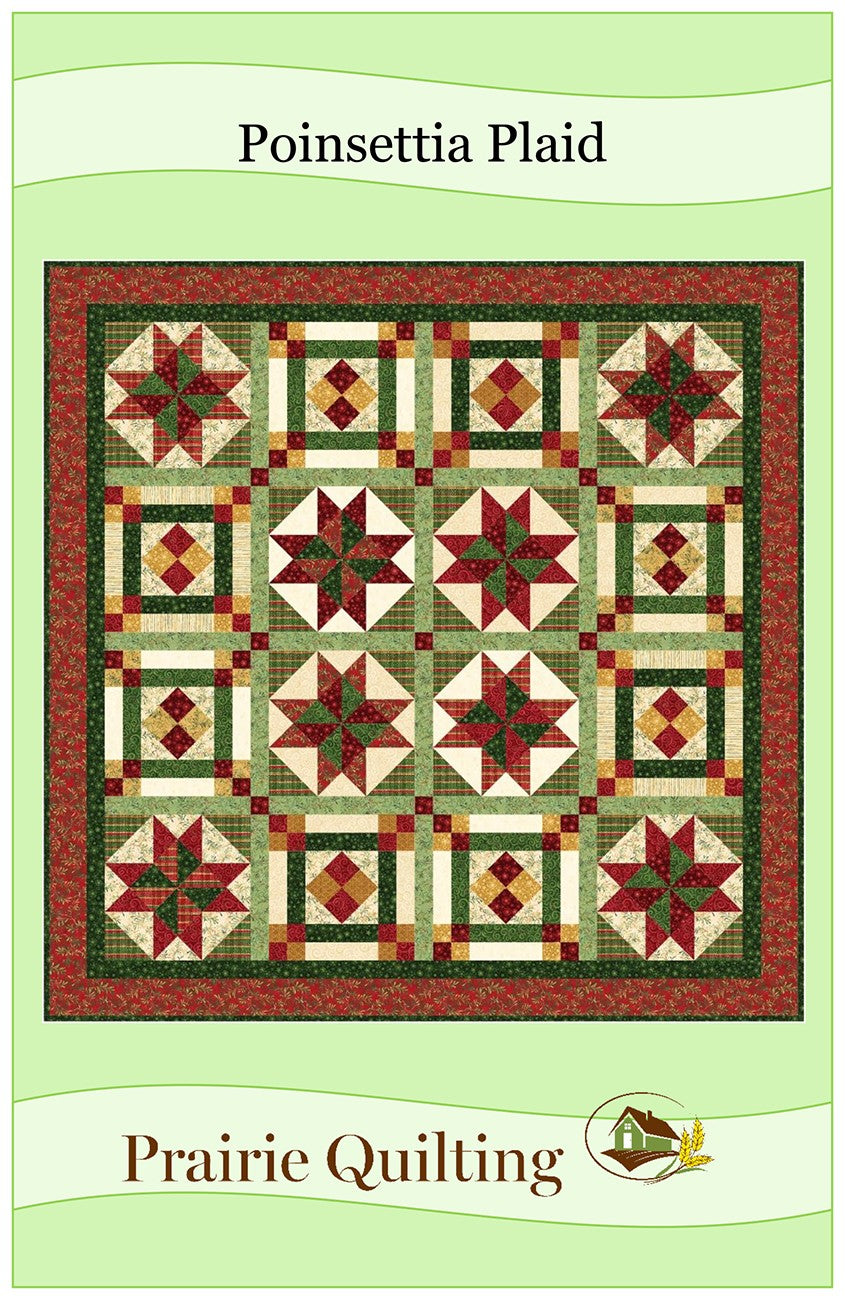 Poinsettia Plaid Quilt Pattern