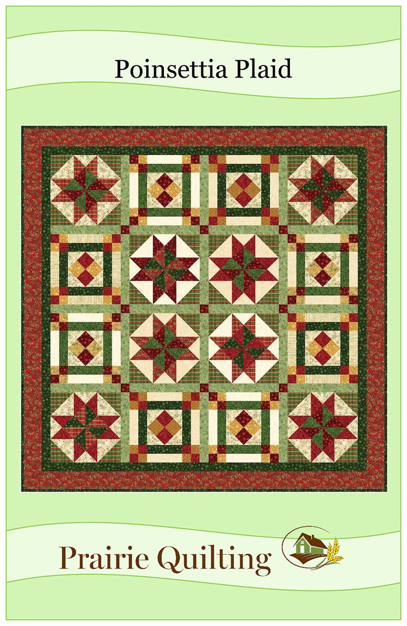 Poinsettia Plaid Quilt Pattern