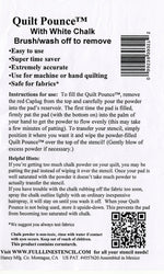 Stencil Chalk Transfer Quilt Pounce Pad White