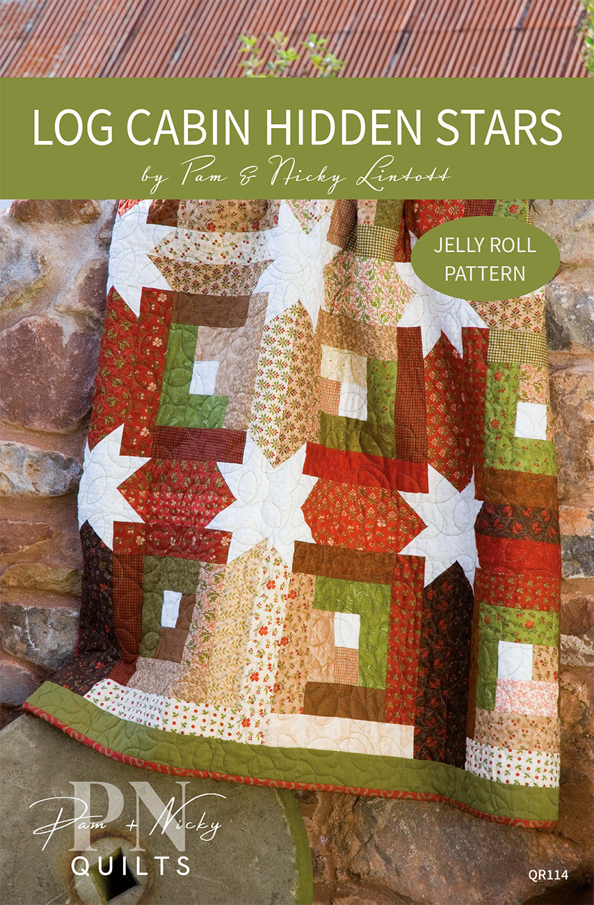 Log Cabin Hidden Stars - Just One Jelly Roll