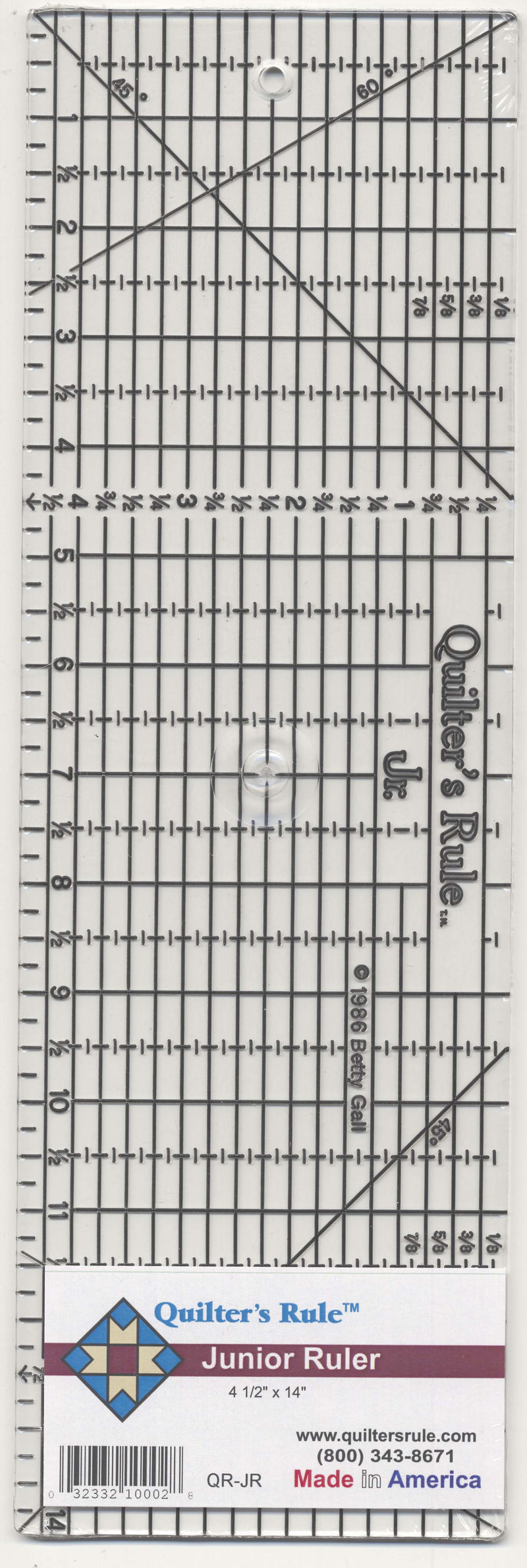 Quilter's Rule 4 1/2in x 14in Ruler With Grids
