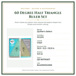 Product Specifications – 60 Degree Half Triangle Ruler Set