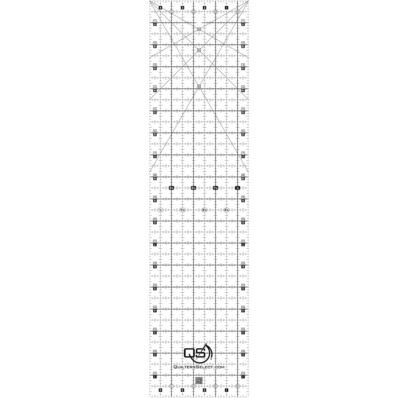 Crystal Non-Slip Ruler 4-1/2in x 18in