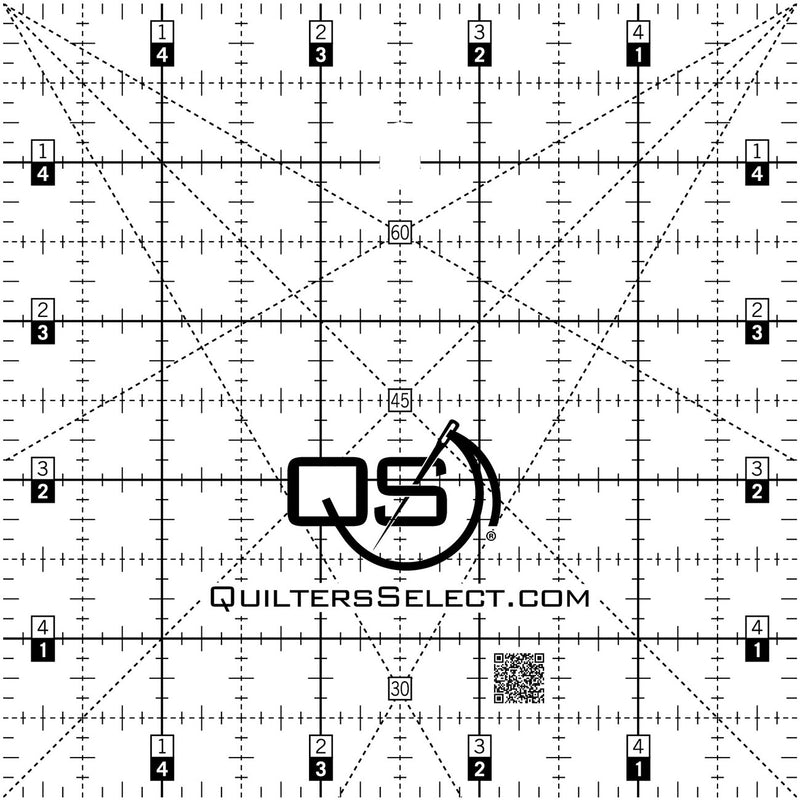 Quilters Select 5" x 5" Crystal Non-Slip Ruler