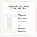 Product Specifications – Crystal Non-Slip Ruler 8-1/2in x 18-1/2in