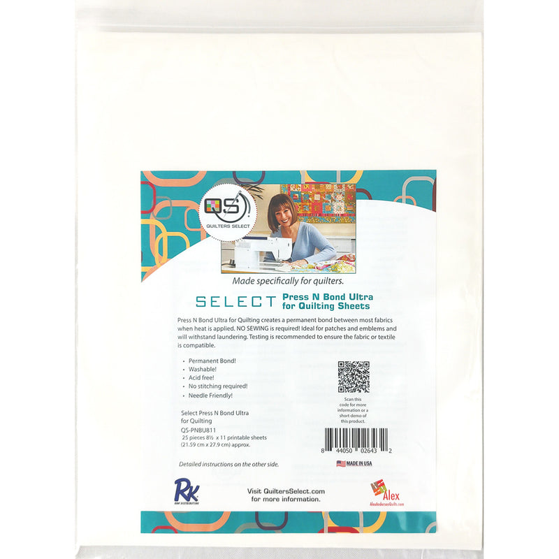 Quilters Select Press N Bond Ultra 8-1/2in x 11in 12pk
