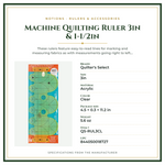 Product Specifications – Machine Quilting Ruler 3in & 1-1/2in