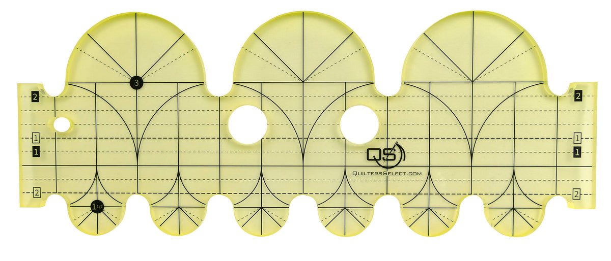 Machine Quilting Ruler 3in & 1-1/2in