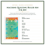 Product Specifications – Machine Quilting Ruler 4in x & 2in