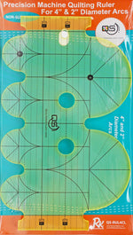 Machine Quilting Ruler 4in x & 2in
