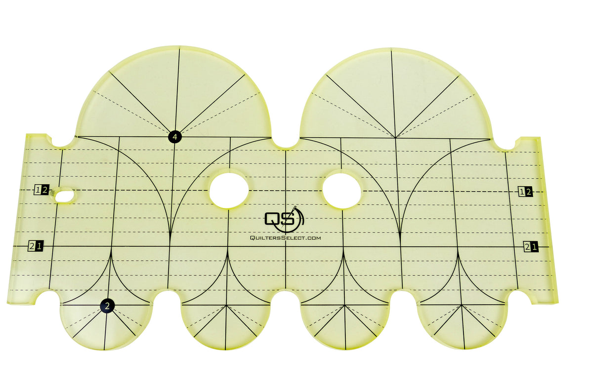 Machine Quilting Ruler 4in x & 2in