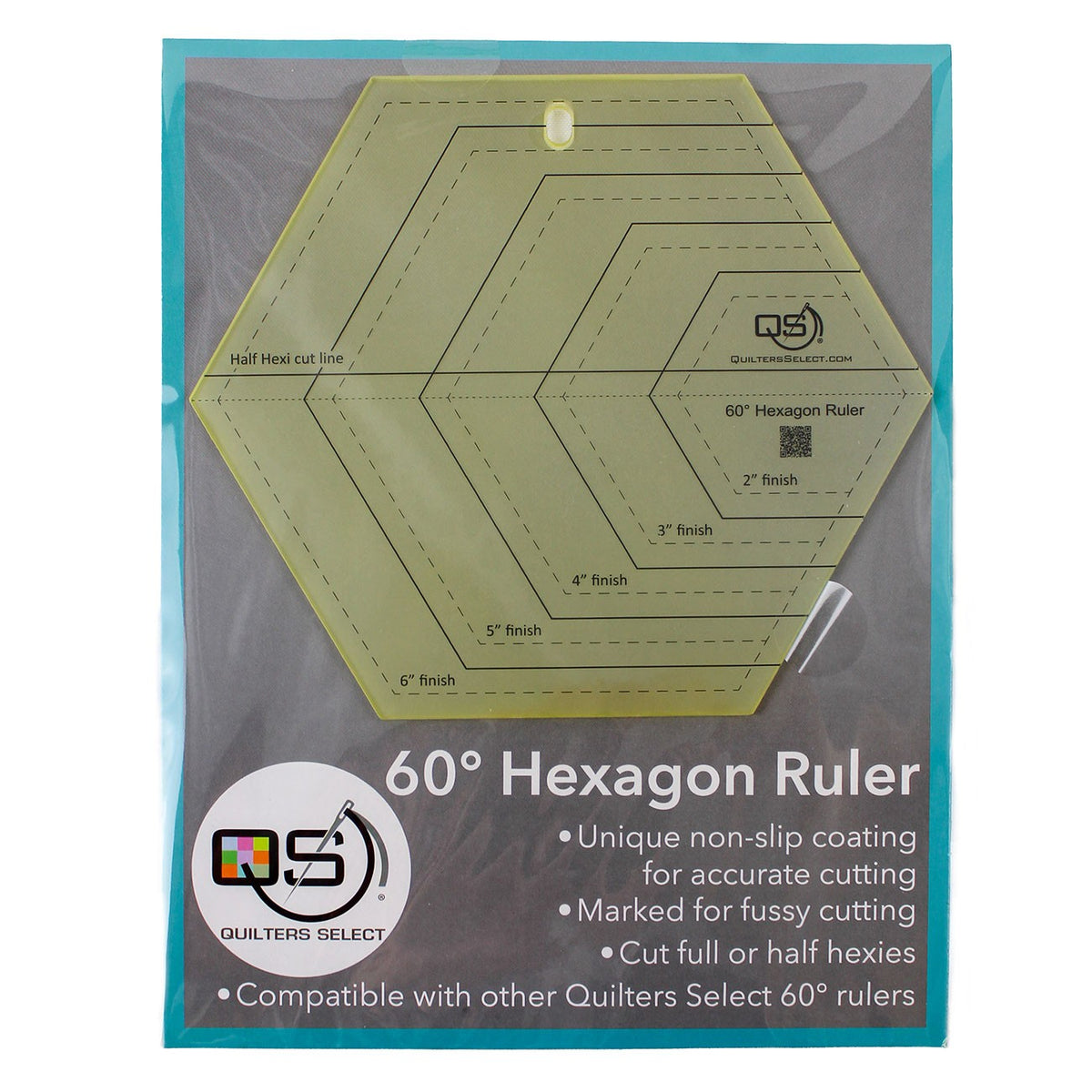 Quilters Select Hexagon Non-Slip Ruler