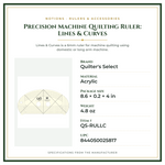 Product Specifications – Precision Machine Quilting Ruler: Lines & Curves