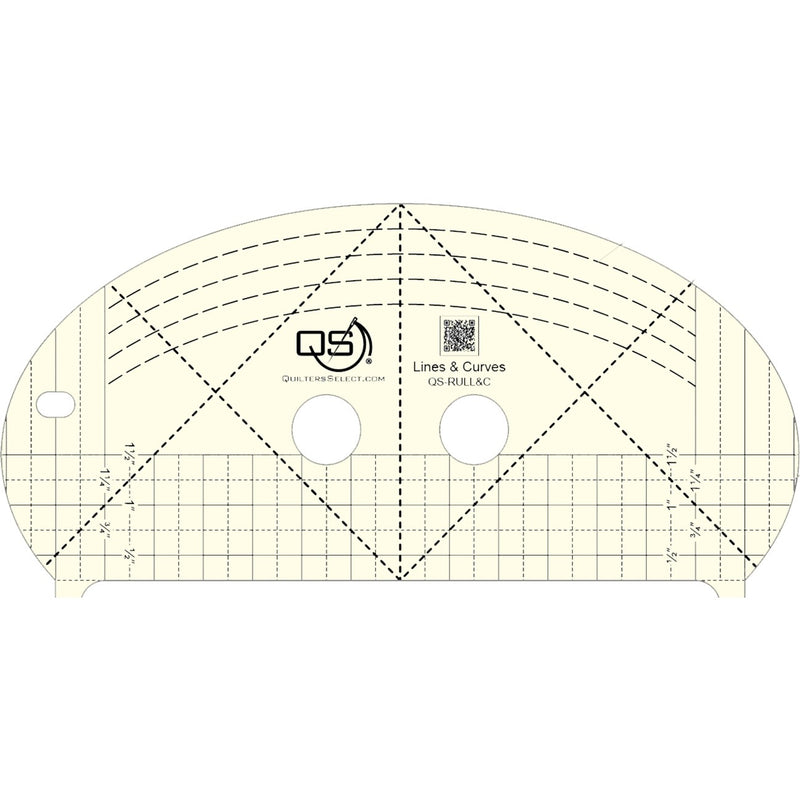 Precision Machine Quilting Ruler: Lines & Curves