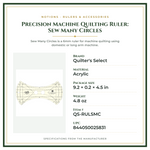 Product Specifications – Precision Machine Quilting Ruler: Sew Many Circles