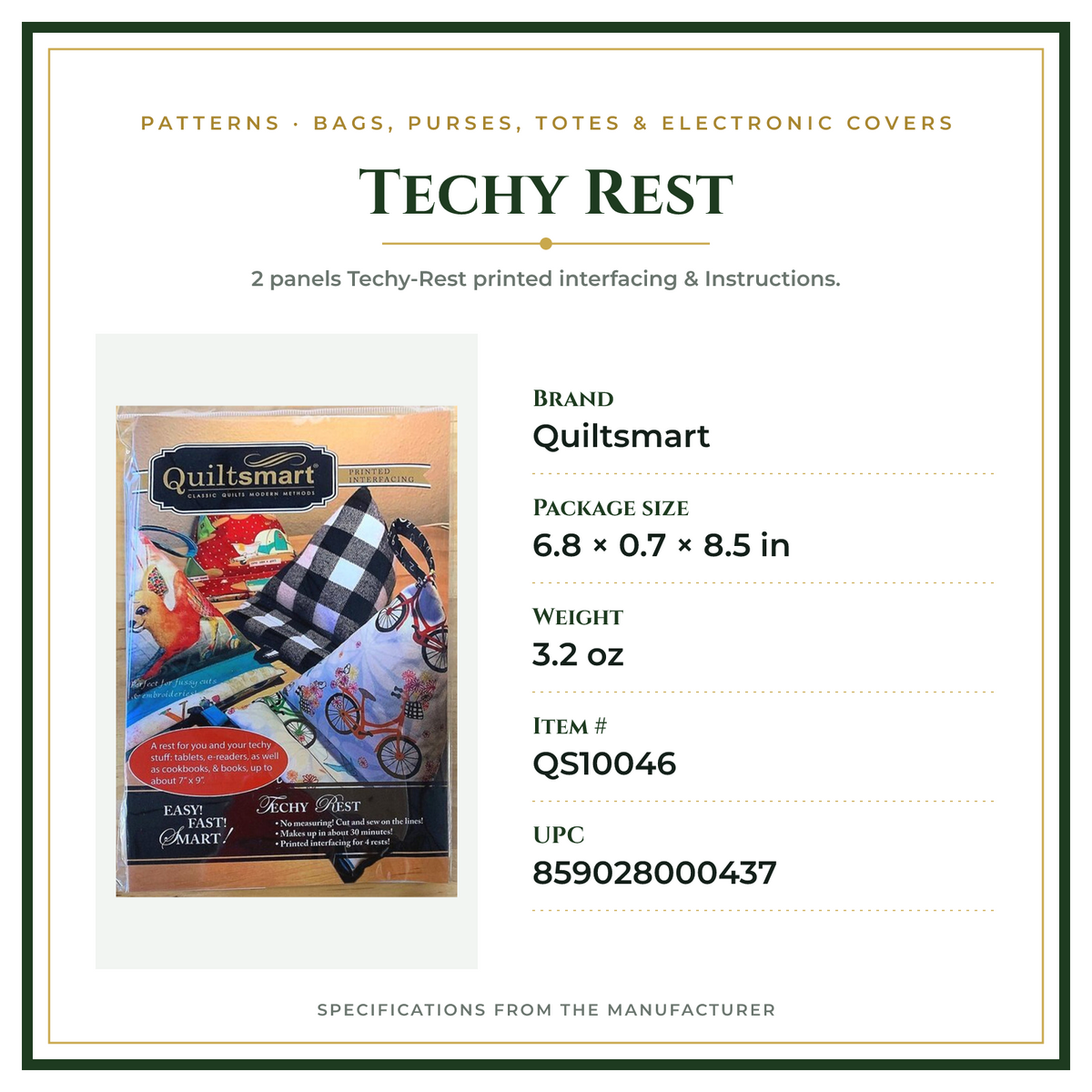 Product Specifications – Techy Rest