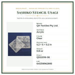 Product Specifications – Sashiko Stencil Usagi