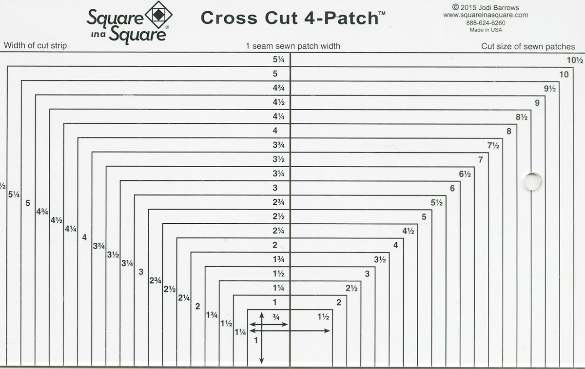 Crosscut 4 Patch Ruler with Book