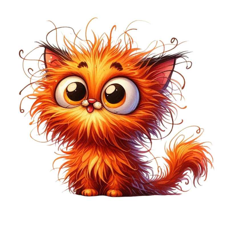 Quirky Crazy Cats Fabric Panel 24