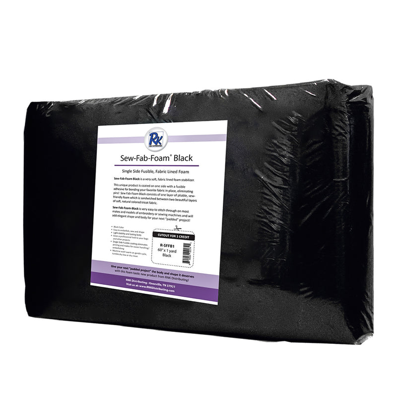 Sew-Fab-Foam Single Sided Fusible Black 60in x 1yd