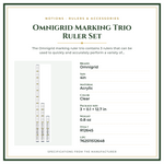 Product Specifications – Omnigrid Marking Trio Ruler Set